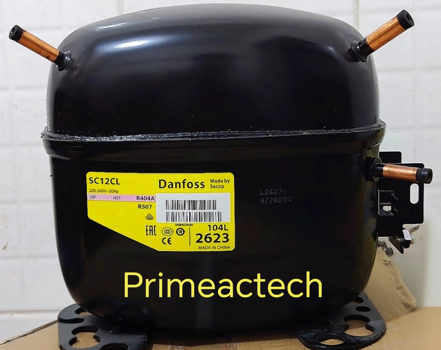 Danfoss Hermetic Compressor SC12CL 3/8HP 220-240V