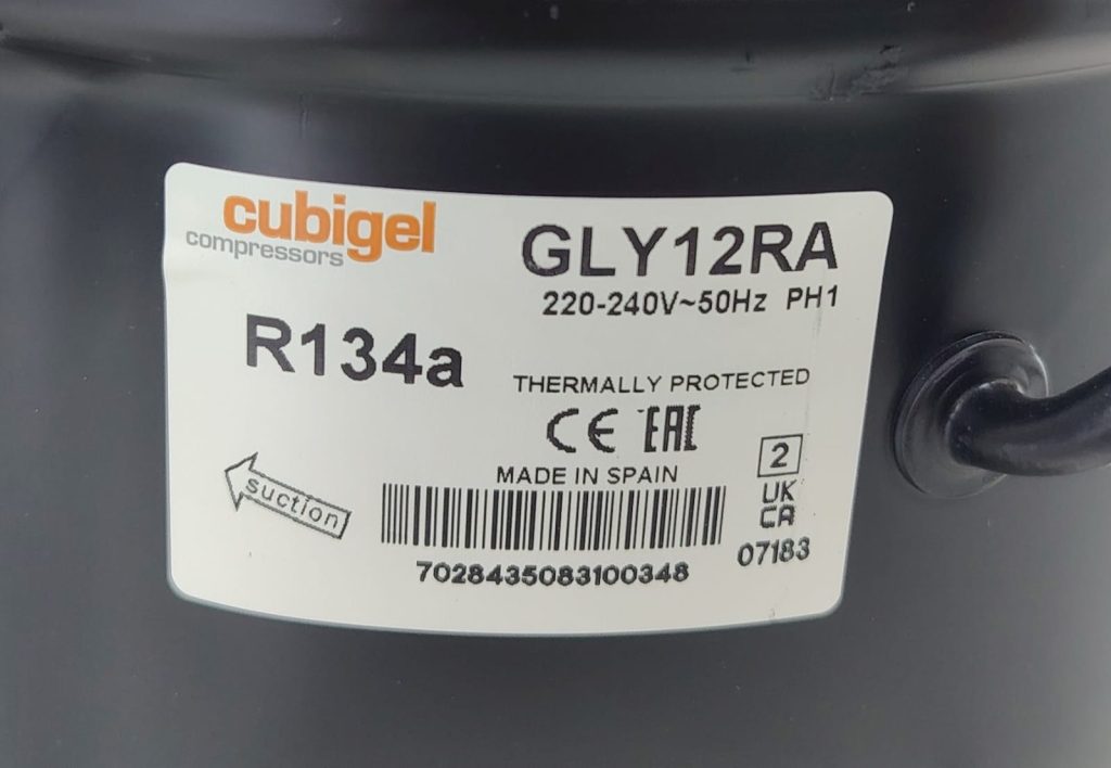 CUBIGEL HERMATIC Compressor GLY12RA 3/8HP