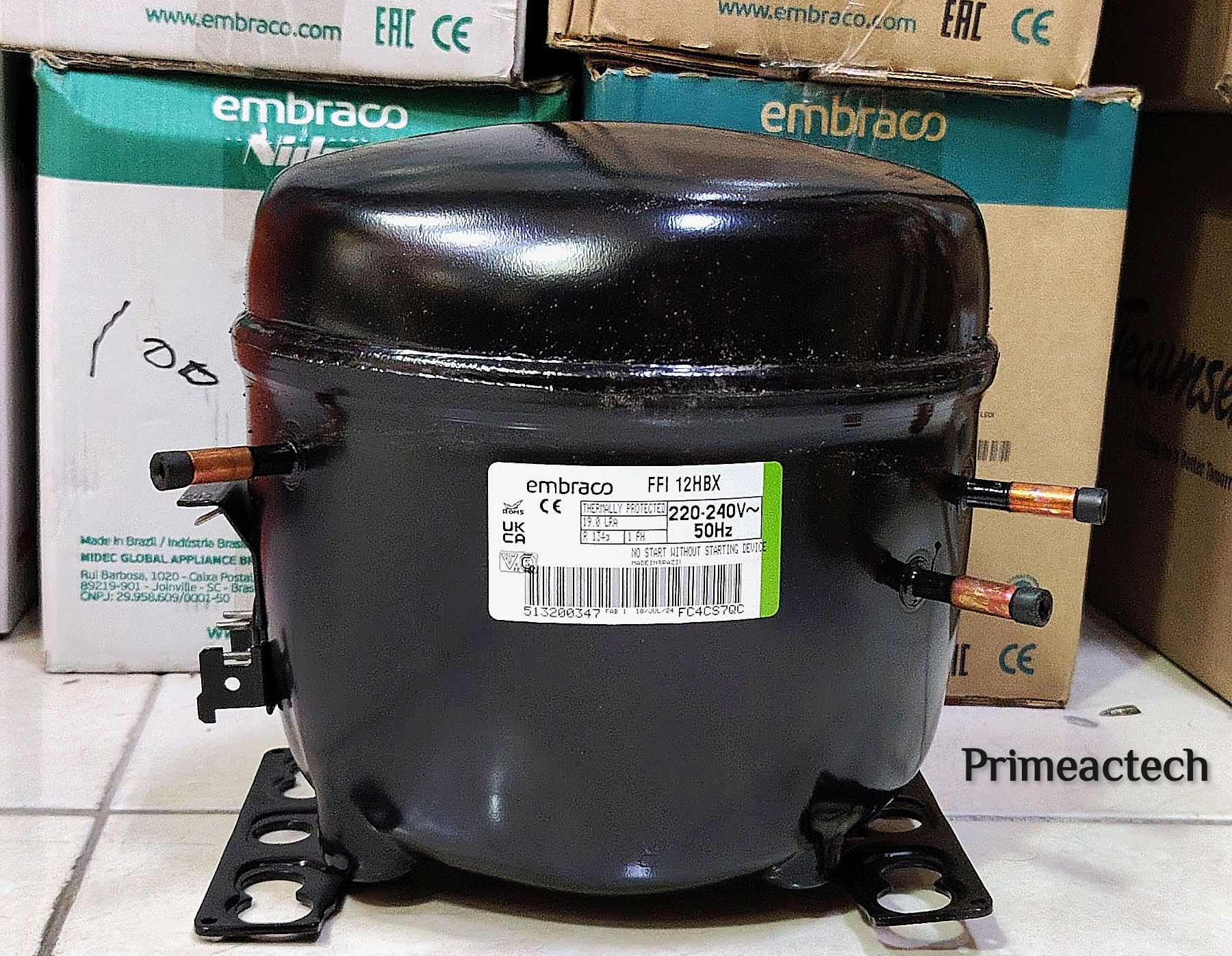 EMBRACO Compressor FFI12HBK 1/3+HP 220–240V / 50Hz