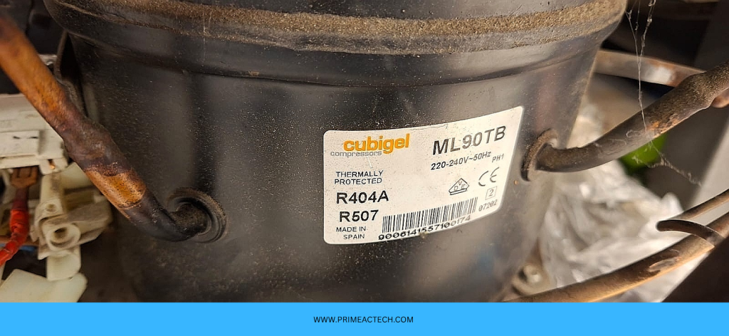 CUBIGEL HERMATIC COMPRESSOR ML90TB 3/8HP R404A