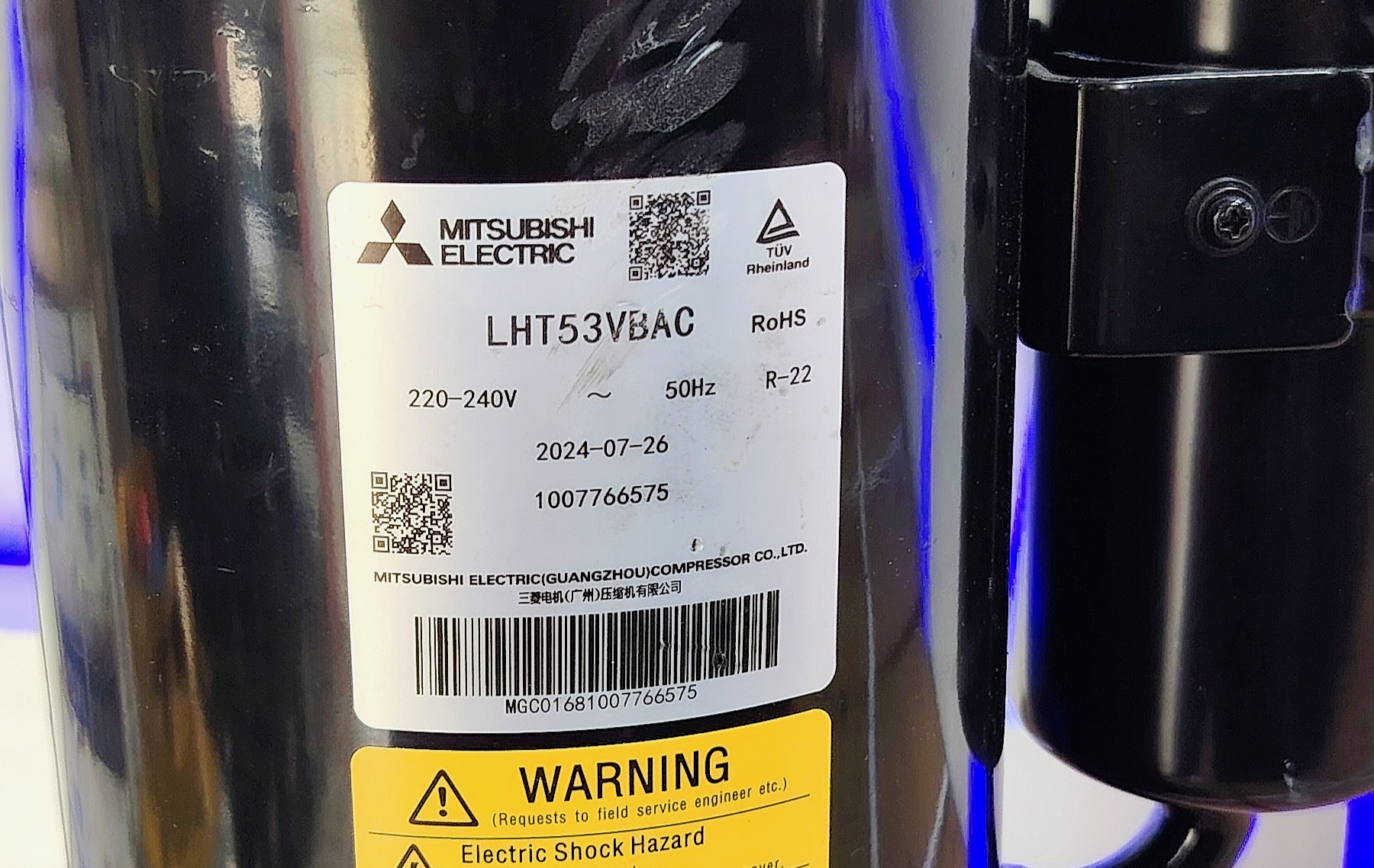 Mitsubishi 2.5Ton Compressor LHT53VBAC R22