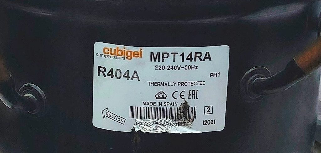 MPT14RA CUBIGEL Reciprocating Compressor R404A