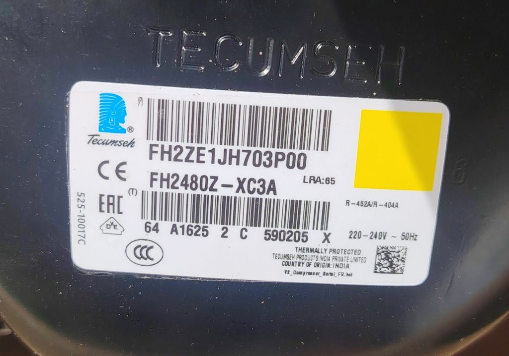 Tecumseh FH2480Z-CX3A Compressor-R404A