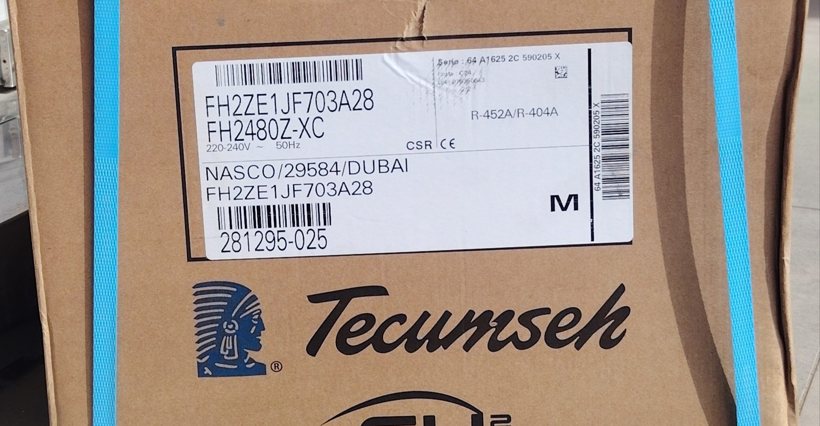 Tecumseh FH2480Z-CX3A Compressor-R404A