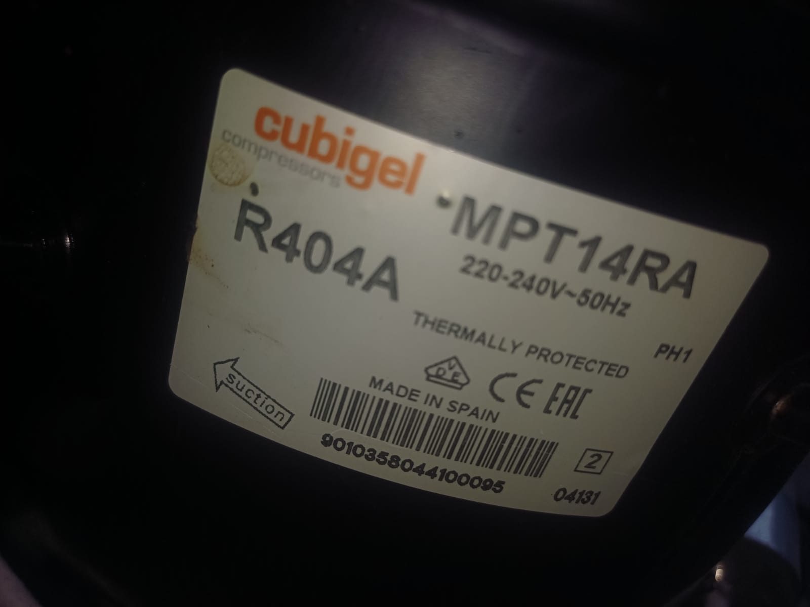 MPT14RA CUBIGEL Reciprocating Compressor R404A